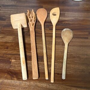 Wooden Kitchen Utensil Set